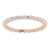 14K Rose 1/2 CTW Natural Diamond Eternity Band Size 7